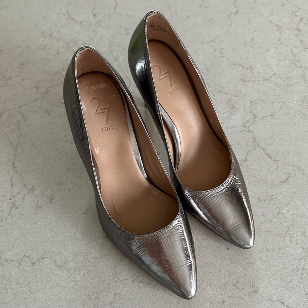 silver stilettos